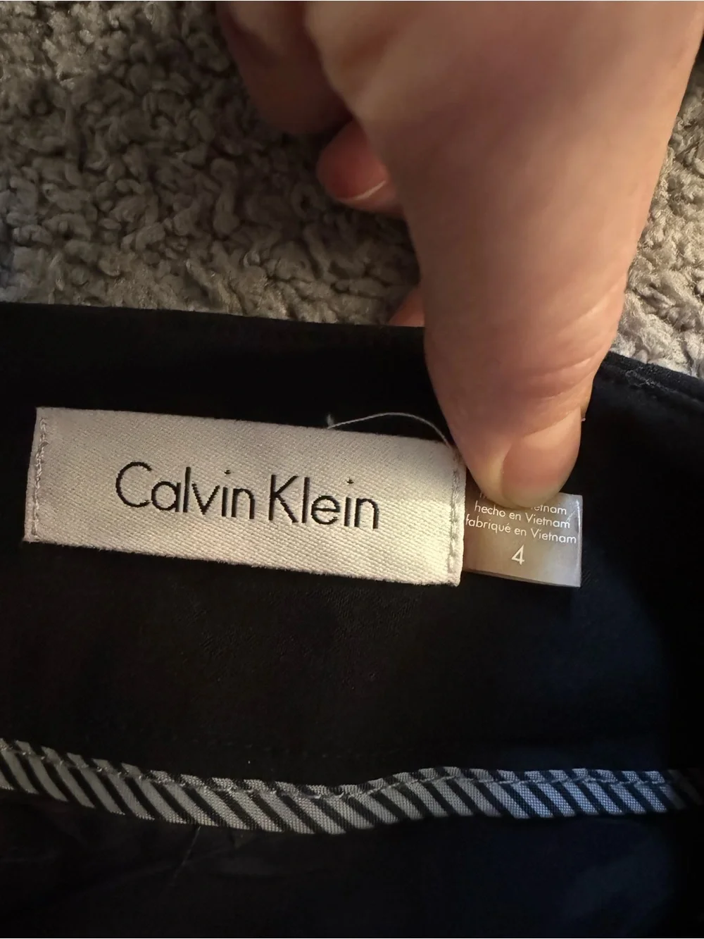Calvin Klein Black Blazer with Light Gray Lining